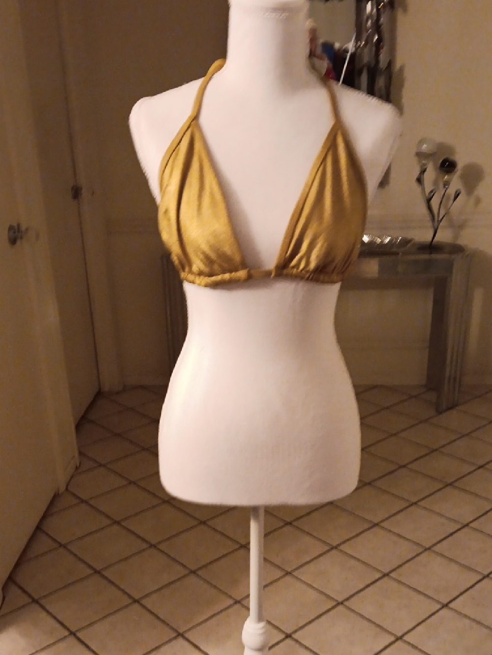 Gold Triangle Halter Top - Women